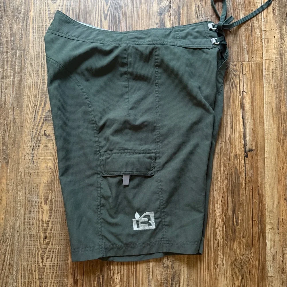 Immersion Research Board Shorts Mens 33 Green Ripstop Kayak Paddle Swim Kayak